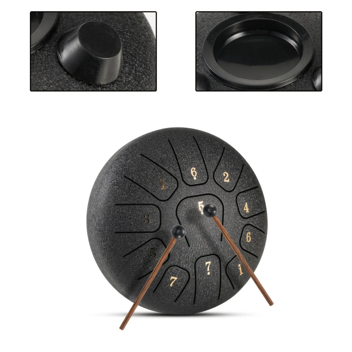 6-Inch Steel Tongue Drum: 11-Note Handpan-Style Drum with Mallets and Carry Bag
