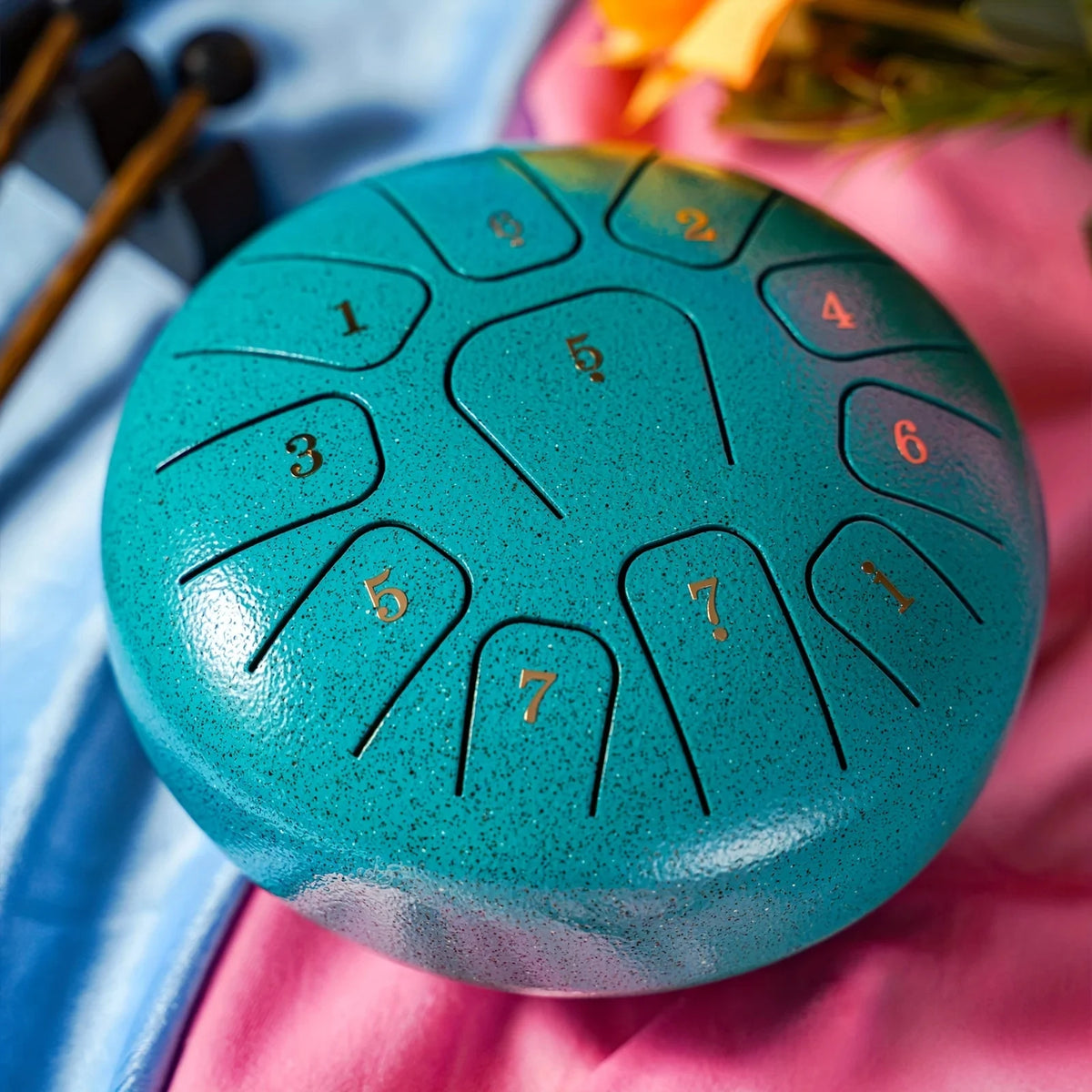 6-Inch Steel Tongue Drum: 11-Note Handpan-Style Drum with Mallets and Carry Bag