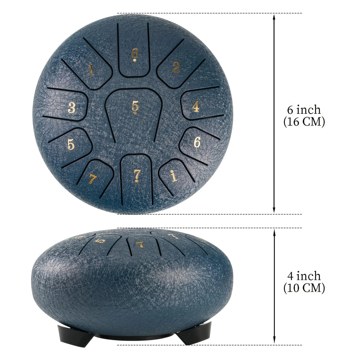 6-Inch Steel Tongue Drum: 11-Note Handpan-Style Drum with Mallets and Carry Bag